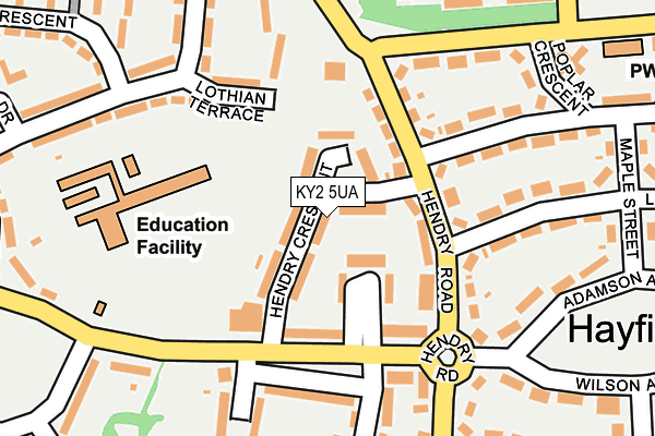 KY2 5UA map - OS OpenMap – Local (Ordnance Survey)