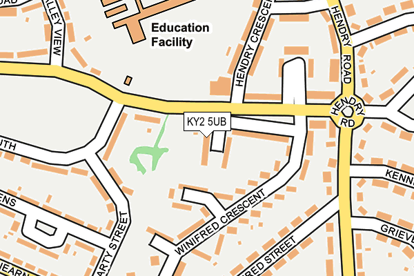 KY2 5UB map - OS OpenMap – Local (Ordnance Survey)