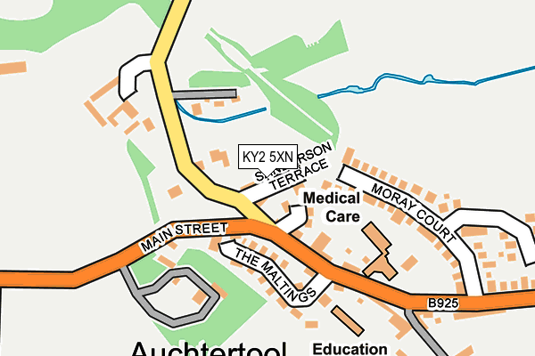 KY2 5XN map - OS OpenMap – Local (Ordnance Survey)