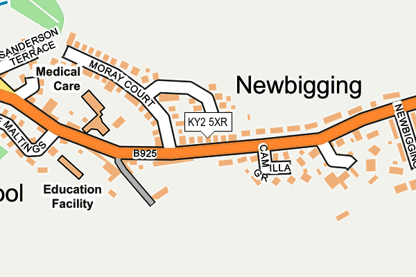 KY2 5XR map - OS OpenMap – Local (Ordnance Survey)