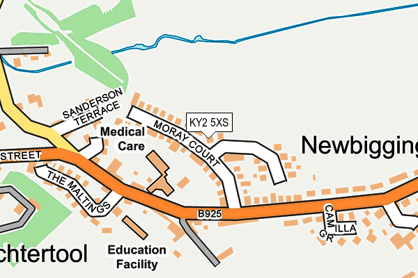 KY2 5XS map - OS OpenMap – Local (Ordnance Survey)