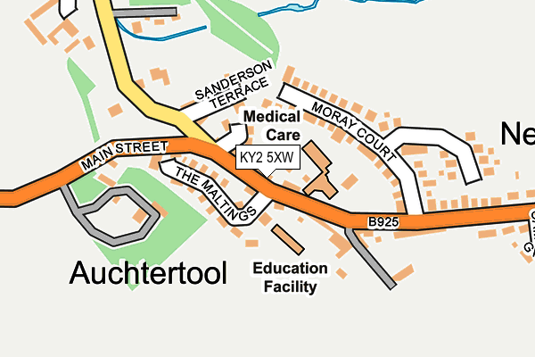 KY2 5XW map - OS OpenMap – Local (Ordnance Survey)