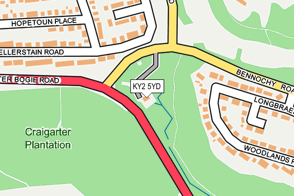 KY2 5YD map - OS OpenMap – Local (Ordnance Survey)