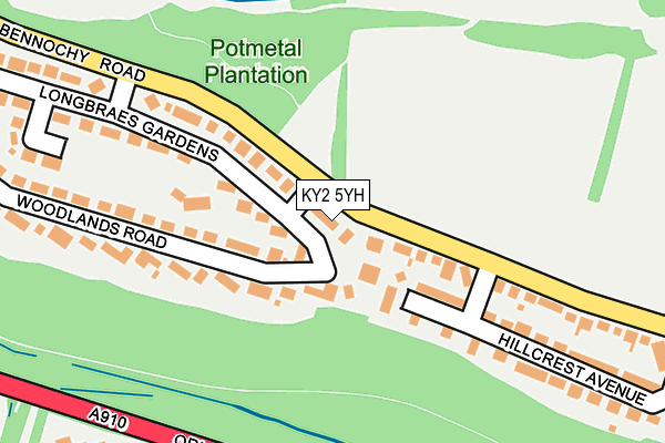 KY2 5YH map - OS OpenMap – Local (Ordnance Survey)