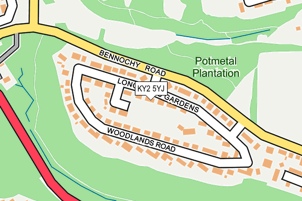 KY2 5YJ map - OS OpenMap – Local (Ordnance Survey)