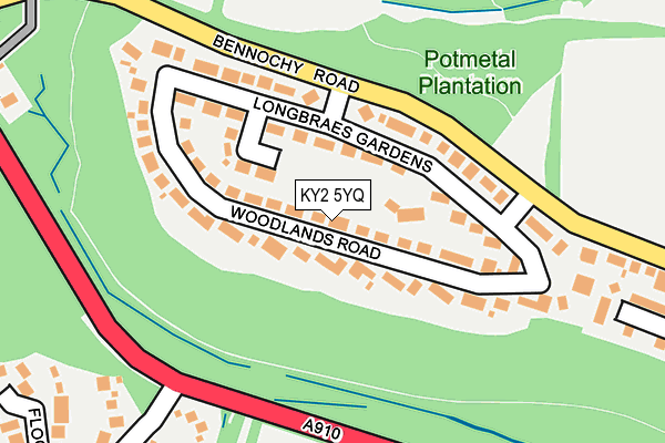 KY2 5YQ map - OS OpenMap – Local (Ordnance Survey)