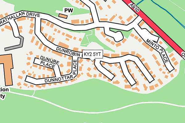 KY2 5YT map - OS OpenMap – Local (Ordnance Survey)