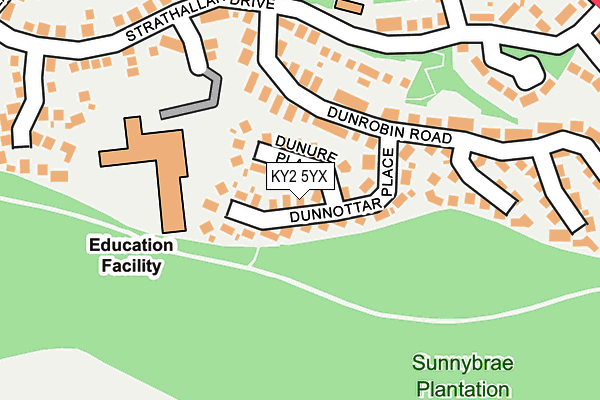 KY2 5YX map - OS OpenMap – Local (Ordnance Survey)