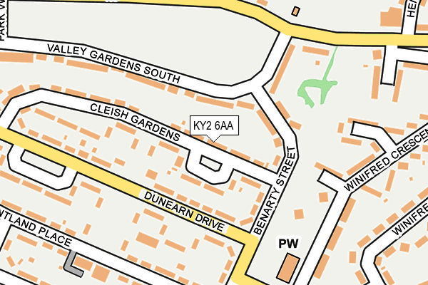 KY2 6AA map - OS OpenMap – Local (Ordnance Survey)