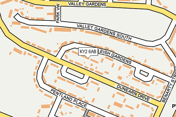 KY2 6AB map - OS OpenMap – Local (Ordnance Survey)