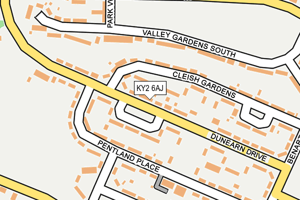 KY2 6AJ map - OS OpenMap – Local (Ordnance Survey)