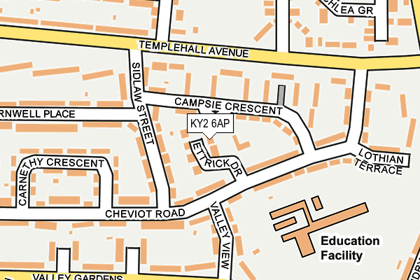 KY2 6AP map - OS OpenMap – Local (Ordnance Survey)