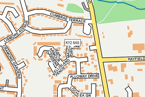 KY2 6AS map - OS OpenMap – Local (Ordnance Survey)