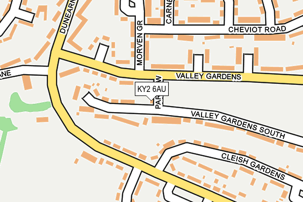 KY2 6AU map - OS OpenMap – Local (Ordnance Survey)