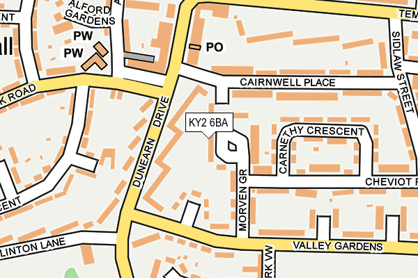KY2 6BA map - OS OpenMap – Local (Ordnance Survey)