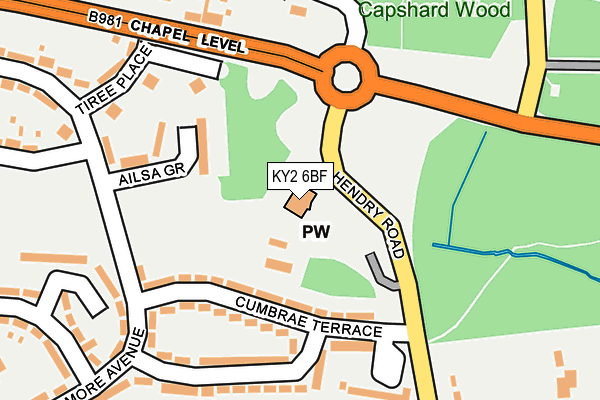 KY2 6BF map - OS OpenMap – Local (Ordnance Survey)