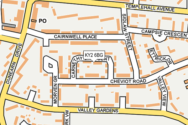KY2 6BG map - OS OpenMap – Local (Ordnance Survey)