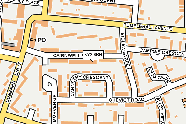 KY2 6BH map - OS OpenMap – Local (Ordnance Survey)