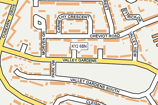 KY2 6BN map - OS OpenMap – Local (Ordnance Survey)