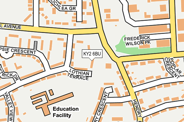 KY2 6BU map - OS OpenMap – Local (Ordnance Survey)