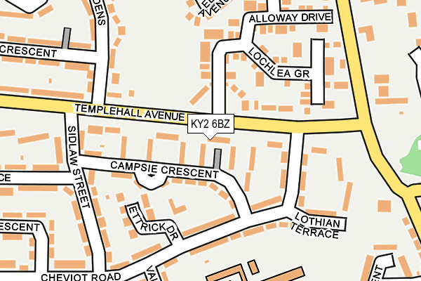 KY2 6BZ map - OS OpenMap – Local (Ordnance Survey)
