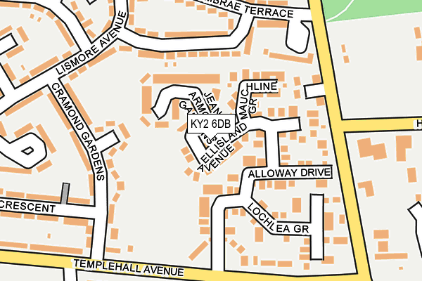 KY2 6DB map - OS OpenMap – Local (Ordnance Survey)