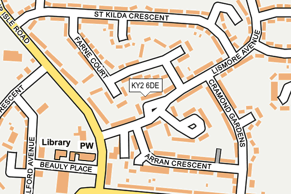 KY2 6DE map - OS OpenMap – Local (Ordnance Survey)