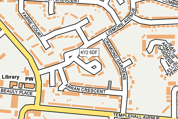 KY2 6DF map - OS OpenMap – Local (Ordnance Survey)