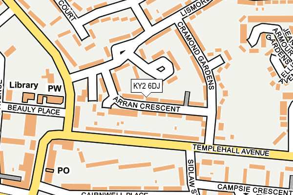 KY2 6DJ map - OS OpenMap – Local (Ordnance Survey)