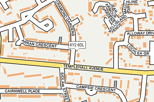 KY2 6DL map - OS OpenMap – Local (Ordnance Survey)