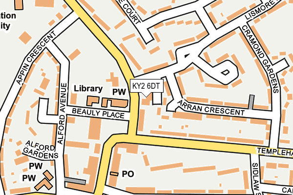 KY2 6DT map - OS OpenMap – Local (Ordnance Survey)