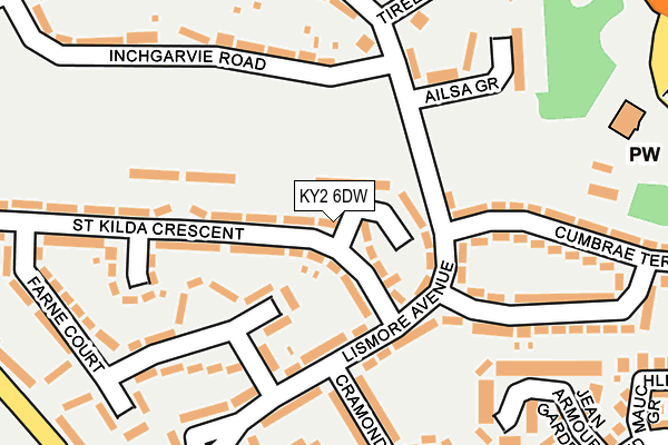 KY2 6DW map - OS OpenMap – Local (Ordnance Survey)