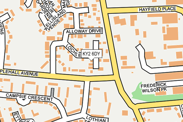 KY2 6DY map - OS OpenMap – Local (Ordnance Survey)