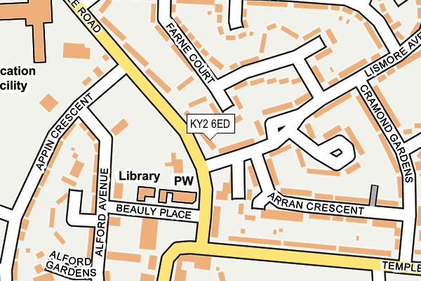 KY2 6ED map - OS OpenMap – Local (Ordnance Survey)