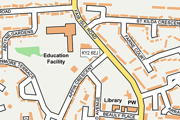 KY2 6EJ map - OS OpenMap – Local (Ordnance Survey)