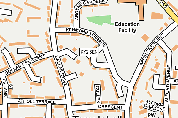 KY2 6EN map - OS OpenMap – Local (Ordnance Survey)