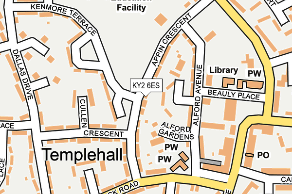 KY2 6ES map - OS OpenMap – Local (Ordnance Survey)