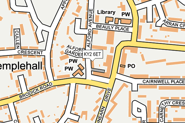 KY2 6ET map - OS OpenMap – Local (Ordnance Survey)