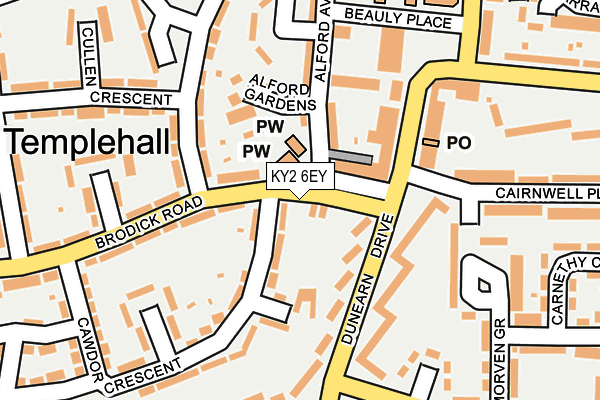 KY2 6EY map - OS OpenMap – Local (Ordnance Survey)