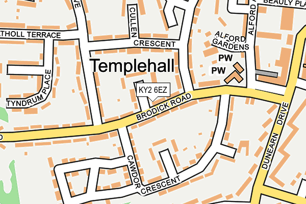 KY2 6EZ map - OS OpenMap – Local (Ordnance Survey)