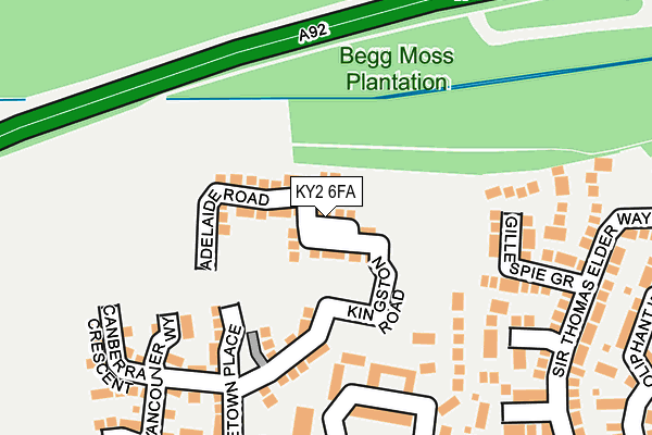 KY2 6FA map - OS OpenMap – Local (Ordnance Survey)