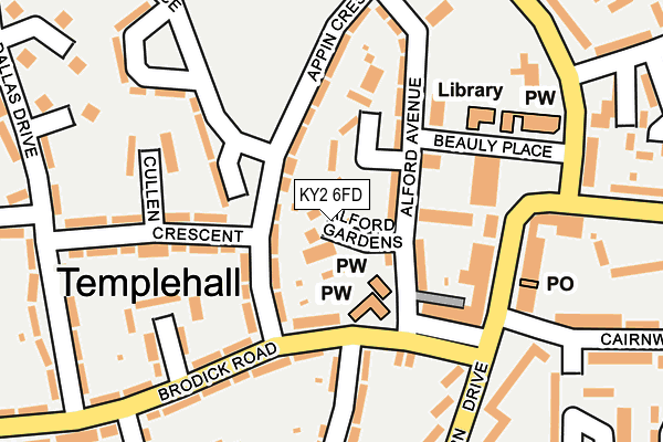 KY2 6FD map - OS OpenMap – Local (Ordnance Survey)