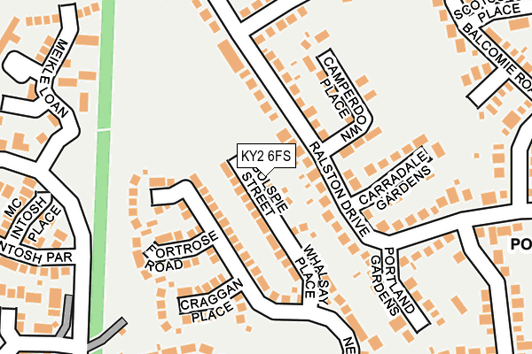 KY2 6FS map - OS OpenMap – Local (Ordnance Survey)