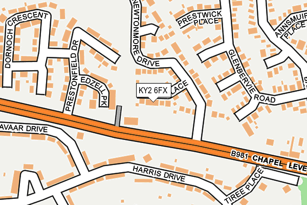 KY2 6FX map - OS OpenMap – Local (Ordnance Survey)
