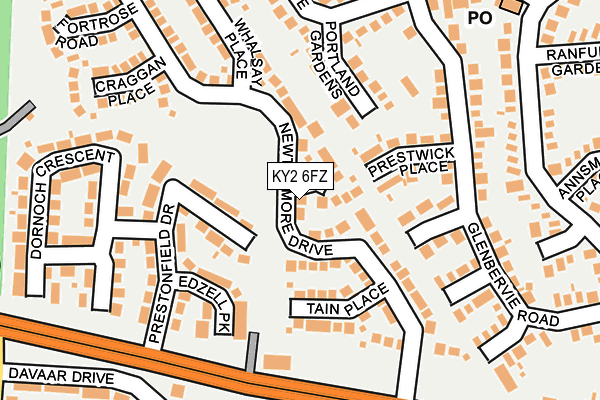 KY2 6FZ map - OS OpenMap – Local (Ordnance Survey)