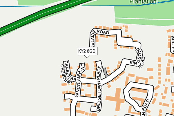 KY2 6GD map - OS OpenMap – Local (Ordnance Survey)