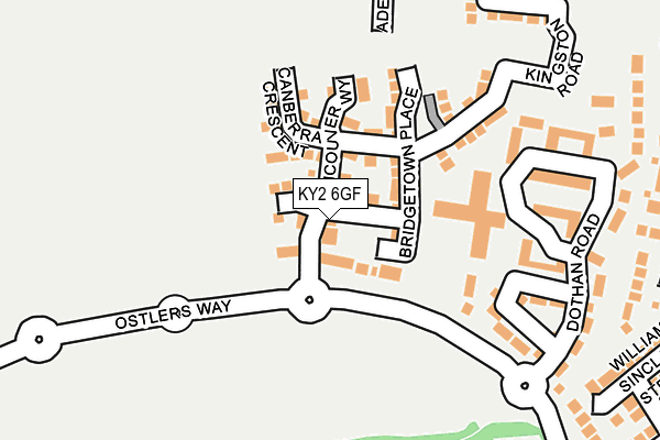 KY2 6GF map - OS OpenMap – Local (Ordnance Survey)