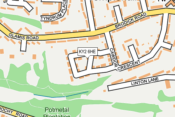 KY2 6HE map - OS OpenMap – Local (Ordnance Survey)