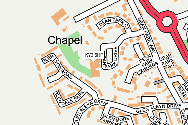 KY2 6HF map - OS OpenMap – Local (Ordnance Survey)