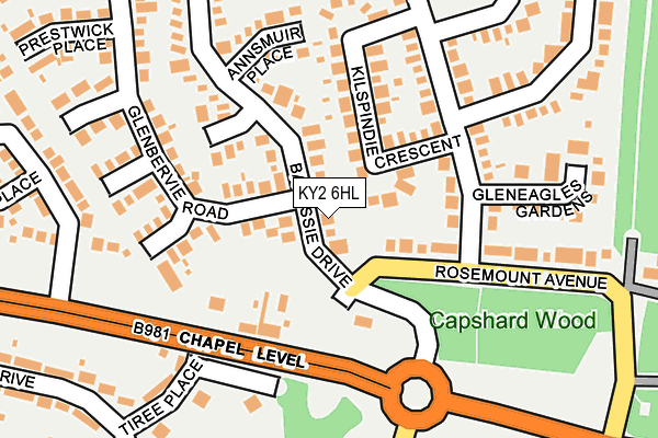 KY2 6HL map - OS OpenMap – Local (Ordnance Survey)